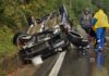 Accident SPECTACULOS! Cine este pilotul campulungean care s-a rasturnat