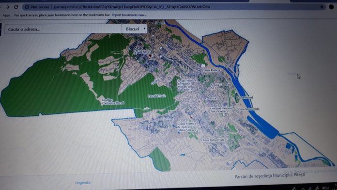 harta locuri de parcare pitesti