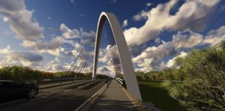 La Mioveni, POD RUTIER peste Râul Argeșel, spre Davidești