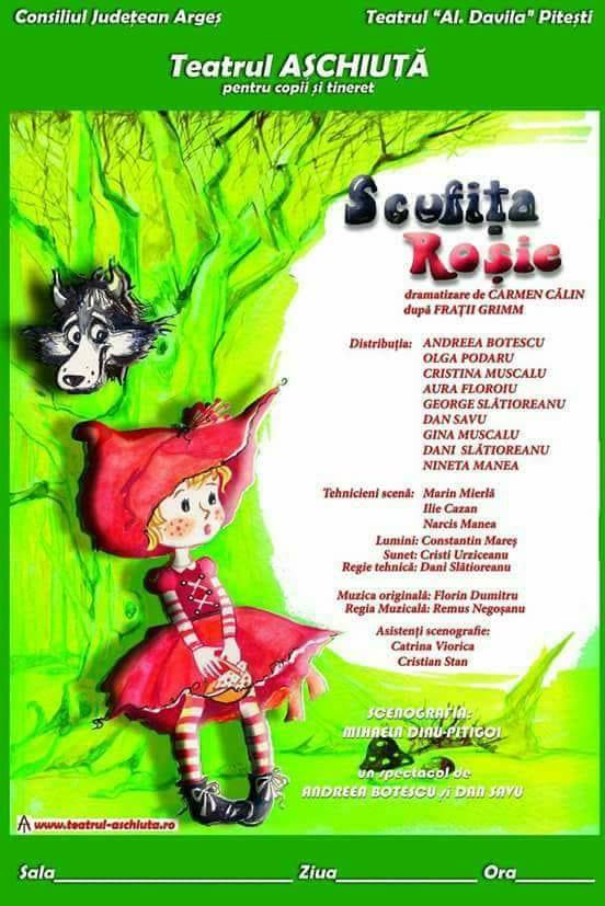 Afiș scufita rosie.