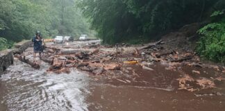 Caderi masive de pietre si copaci! Traficul blocat pe Transfagarasan