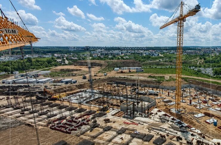Stadiul lucrărilor la Stadionul „Nicolae Dobrin” din Pitești: noua arenă prinde contur